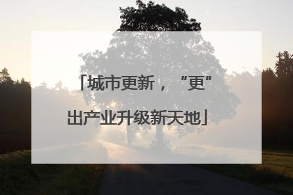 城市更新，“更”出产业升级新天地
